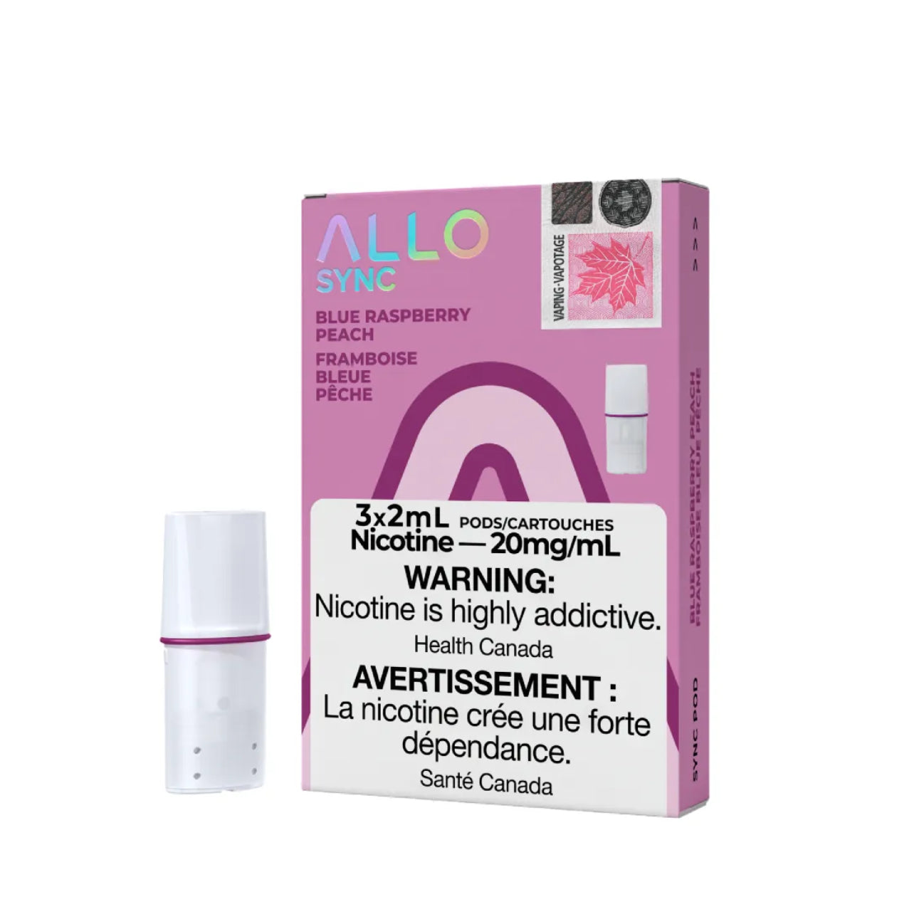 Allo sync pods Blue Raspberry Peach 20mg/mL