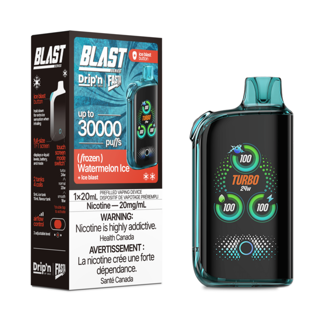 Drip’n Fasta 30k puffs Watermelon Ice disposable 20mg/mL (Provincial)
