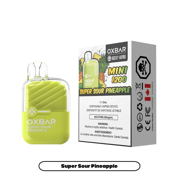 Oxbar Mini 1200 Super Sour Pineapple 20mg/mL disposable (Provincial)