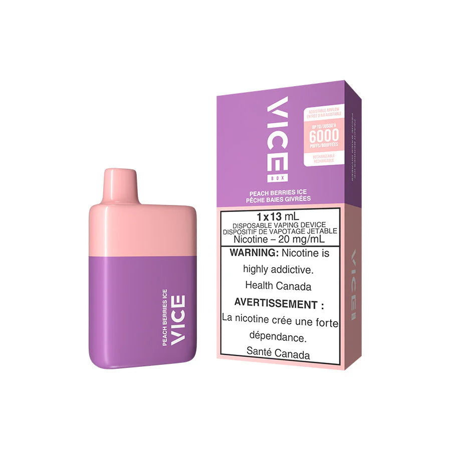 Vice box 6000 Peach Berries Ice 20mg/mL disposable( Provincial)