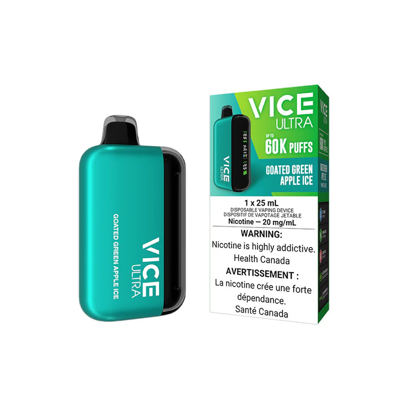 Vice Ultra 60K Goated Green Apple Ice 20mg/mL disposable (Provincial)