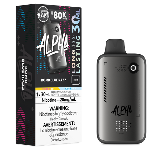 Flavour Beast Alpha 80k Bomb Blue Razz 20mg/30mL disposable (Provincial)