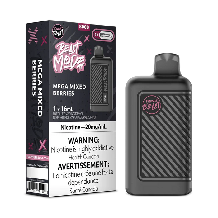 Flavour Beast Mode 8K Mega Mixed Berries 20mg/mL disposable (Provincial)