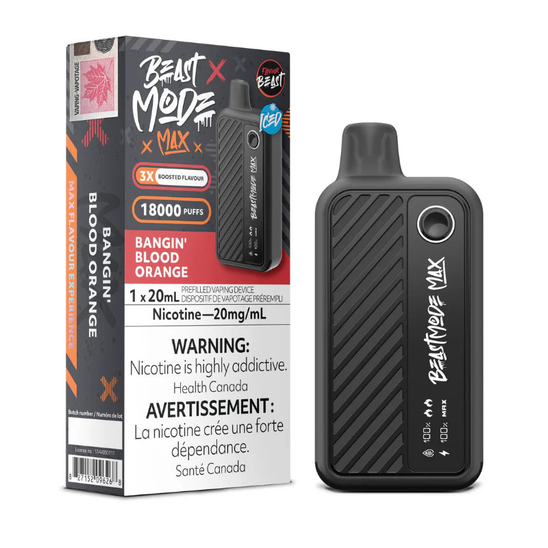 Flavour Beast Mode Max 18K Bangin’ Blood Orange Iced 20mg/mL disposable (Provincial)