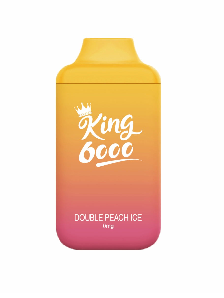 King (Zero Bar) Double Peach Ice 0mg/ml Disposable (Provincial)
