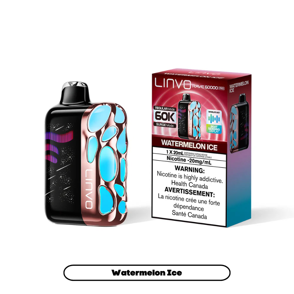 Linvo Rave 60k Watermelon Ice 20mg/ml disposable (Provincial)