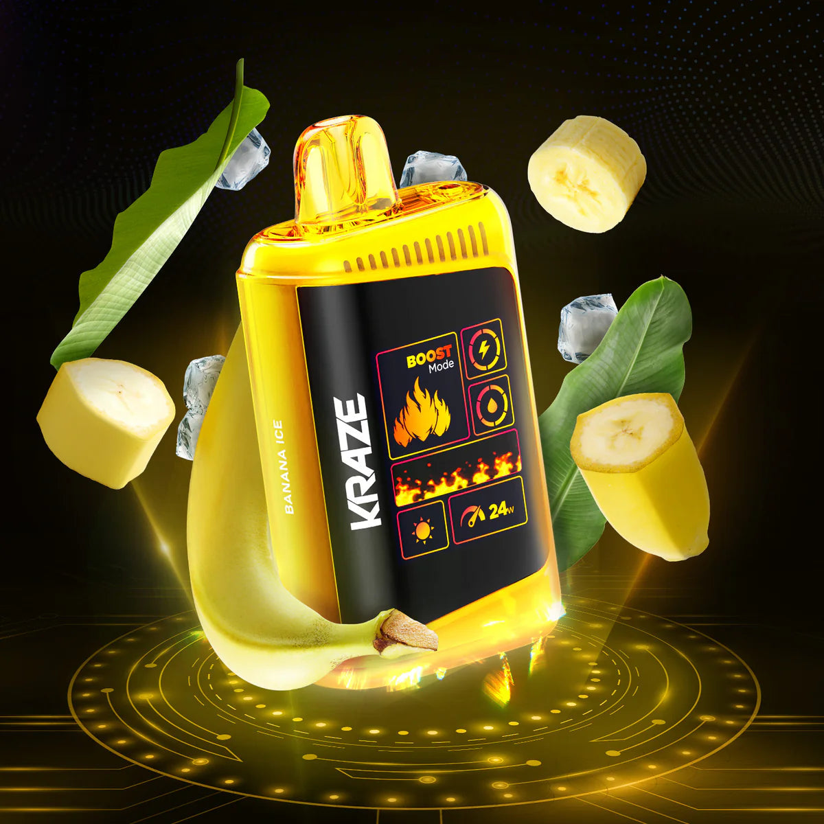 Kraze HD Mega 20K Banana ice 20mg/mL disposable (Provincial)
