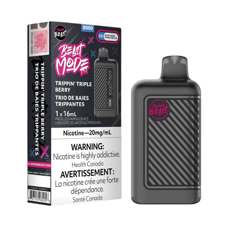 Flavour Beast Mode 8K Trippin’ Triple Berry 20mg/mL disposable (Provincial)