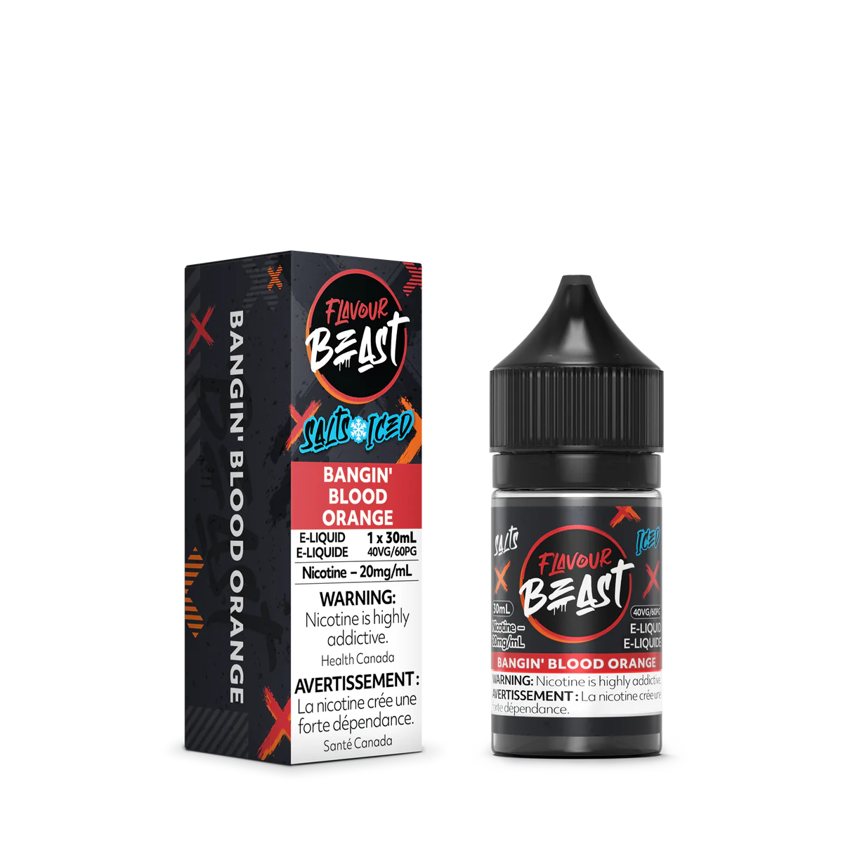 Flavour Beast e-liquid Bangin Blood Orange Iced 20mg/mL-30mL (Provincial)