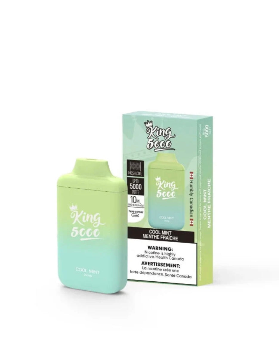 King (Zero Bar) Cool mint 0mg/ml Disposable (Provincial)