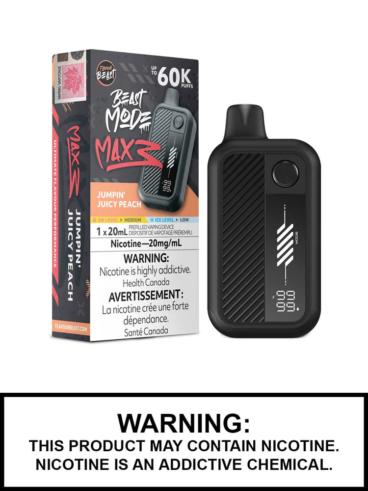 Flavour Beast Mode Max 3 60K Jumpin’ Juicy Peach 20mg/mL disposable (Provincial)