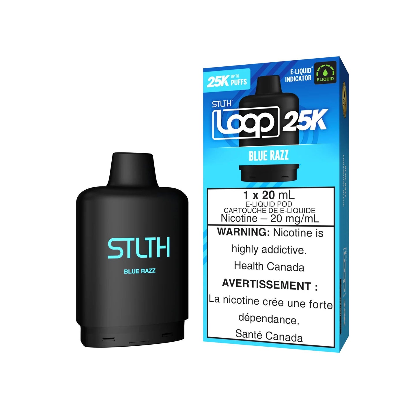 Stlth Loop Pod 25k Blue Razz 20mg (Provincial)