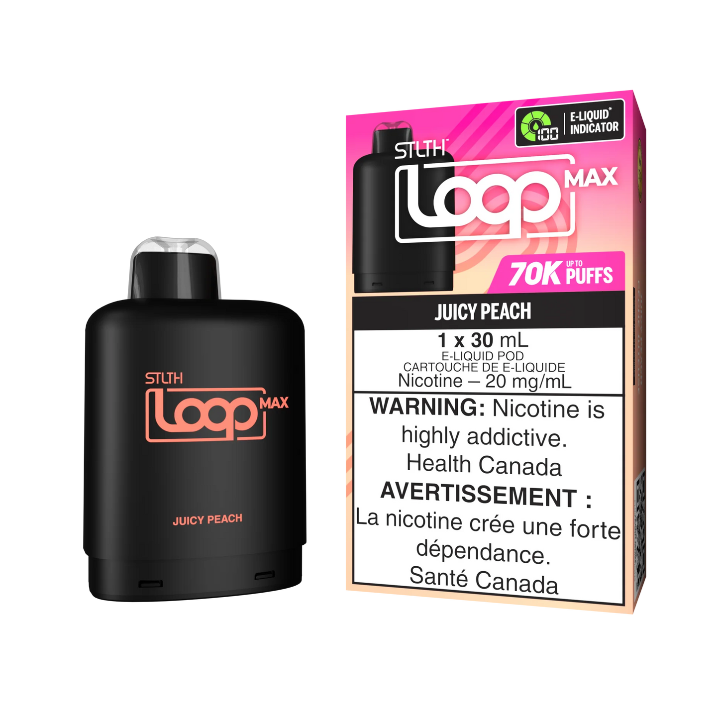 Stlth Loop Pod Max 70k Juicy Peach 20mg (Provincial)