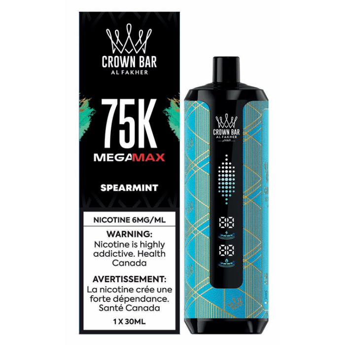 Crown Bar AL Fakher MegaMax 75k Spearmint 6mg/ml (Provincial)