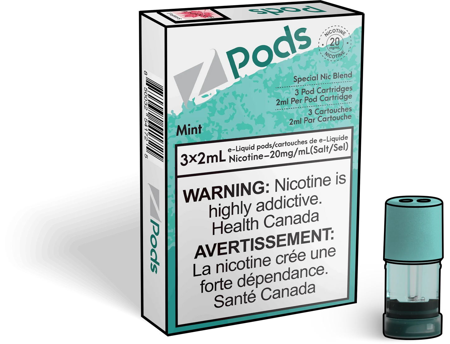 Zpods Mint 20mg/mL (Provincial)