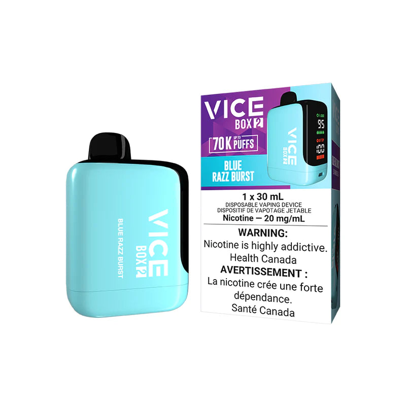 Vice Box 2 70k Blue Razz Burst 20mg/mL disposable(Provincial)