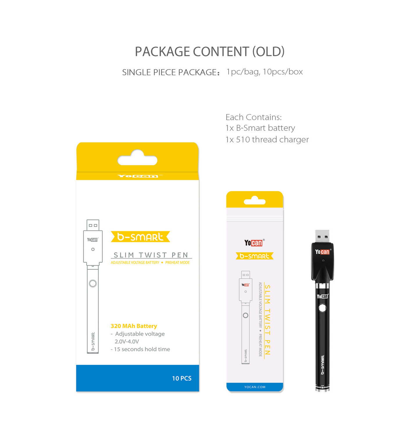 Yocan B Smart Vape 510 Battery Charger