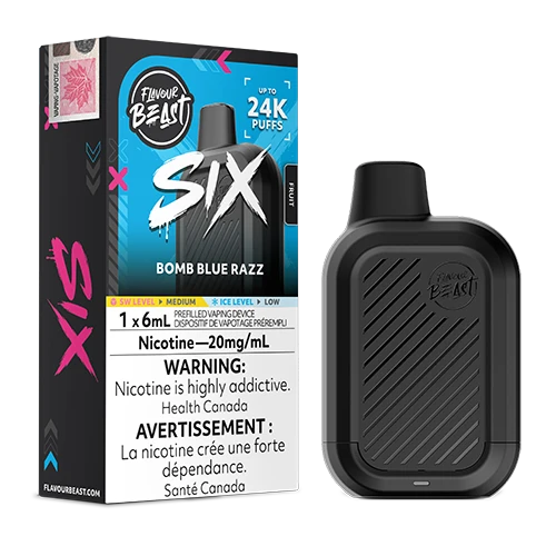 Flavour Beast SIX 24k Bomb Blue Razz 20mg/ml Disposable (Provincial)