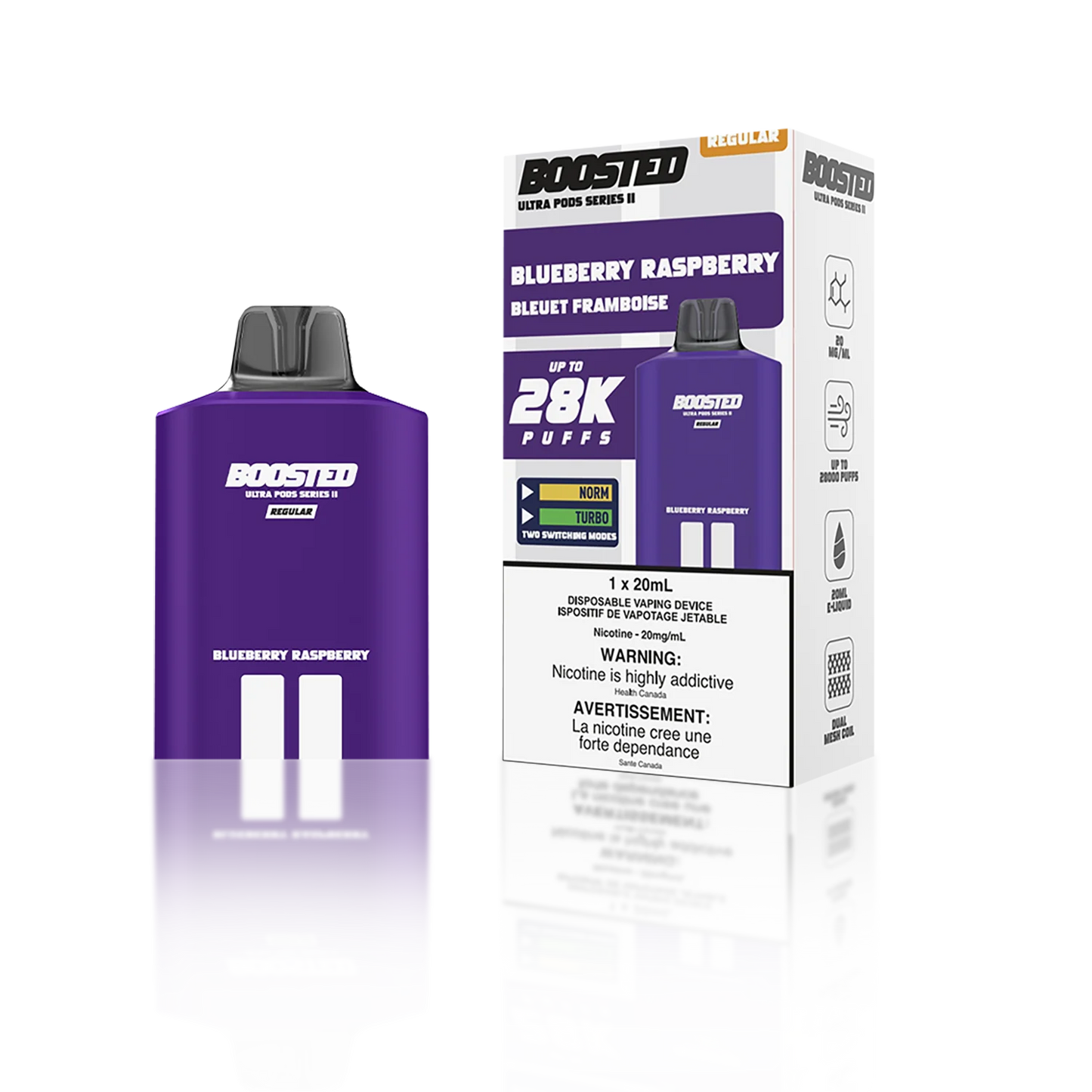 Boosted Ultra pod 28K series 2 Blueberry Raspberry (Provincial)