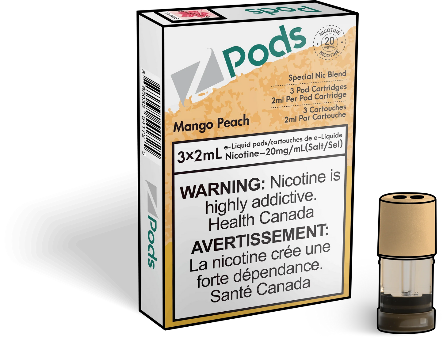 Zpods Mango Peach 20mg/mL (Provincial)