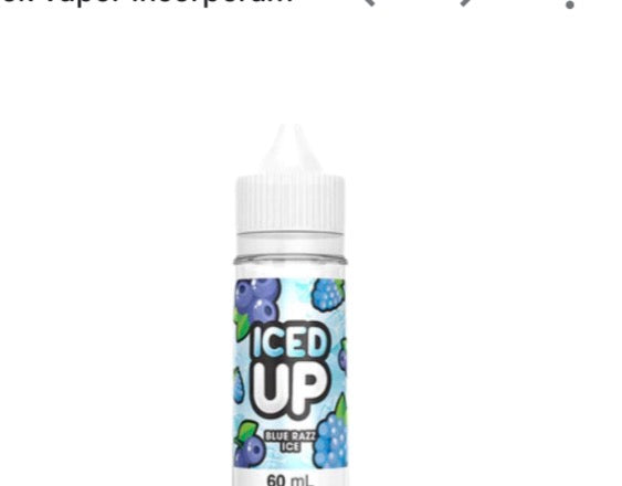 Iced Up E-Liquid Blue Razz Ice 0mg - 60mL (Provincial)