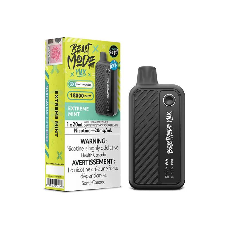 Flavour Beast Mode Max 18K Extreme Mint Iced 20mg/mL disposable (Provincial)