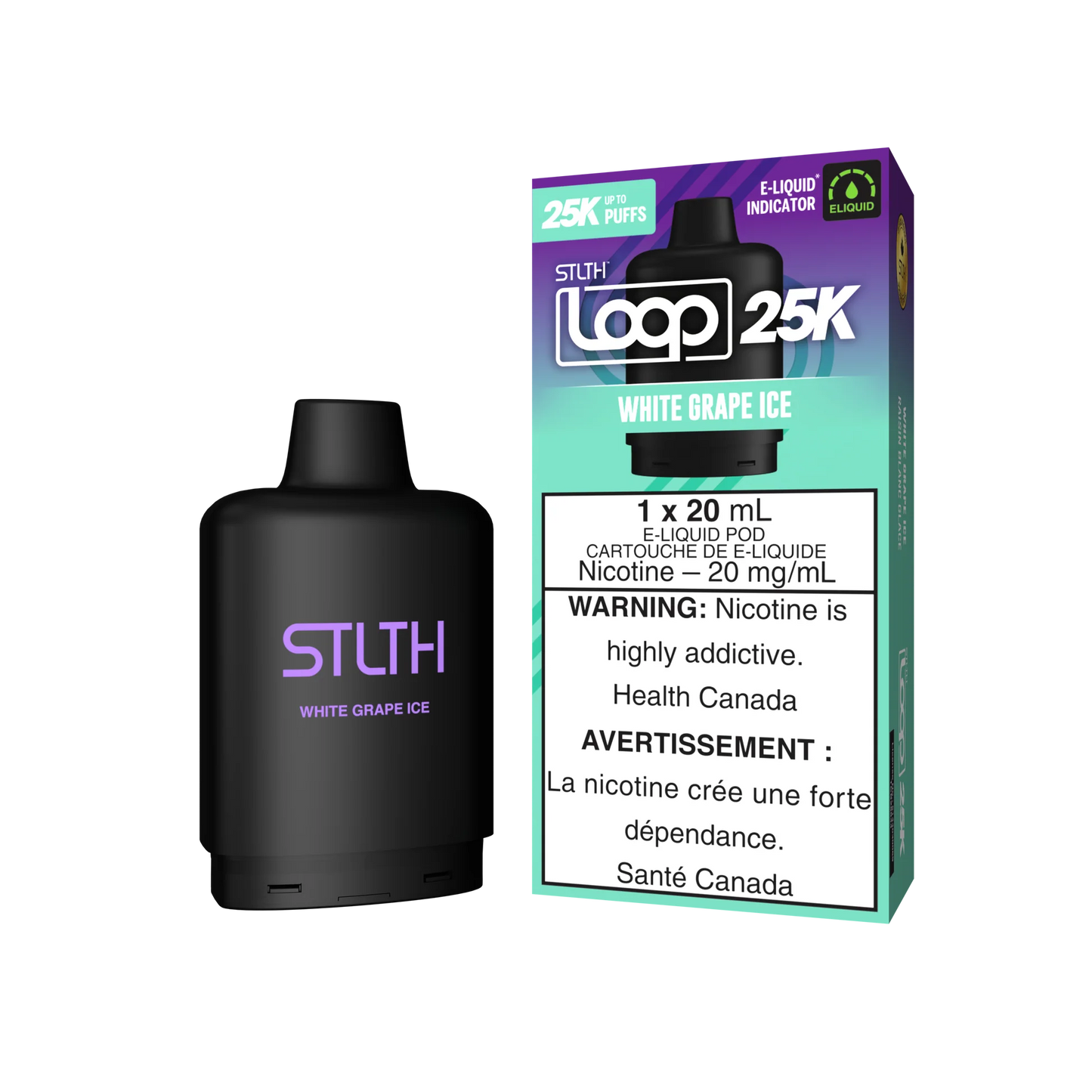 Stlth Loop Pod 25k White Grape Ice 20mg (Provincial)