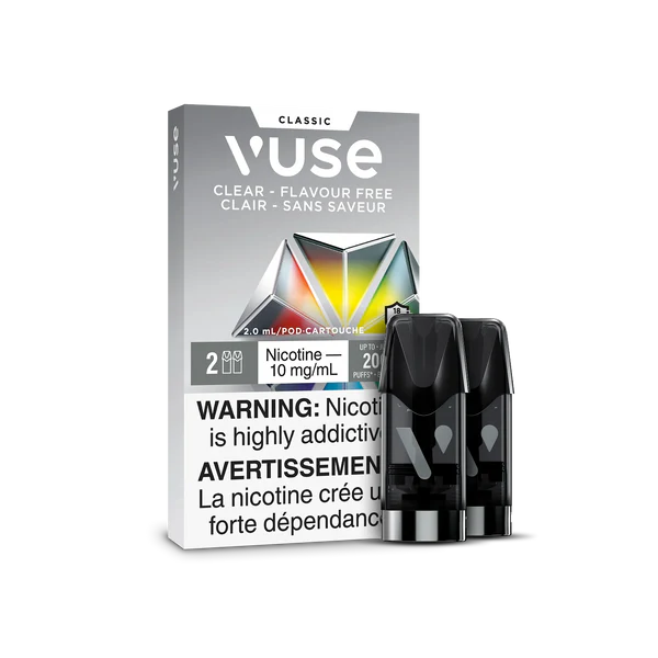 Vuse epod Clear- Flavour Free 10mg/ml x2 (Provincial)