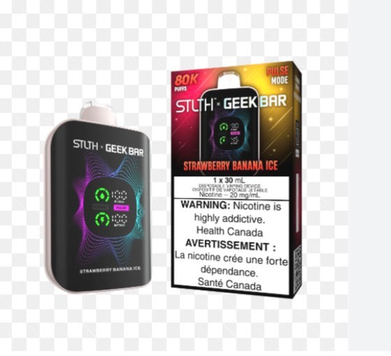 Stlth X Geek Bar 80k Strawberry Banana Ice 20mg/30mL disposable (Provincial)
