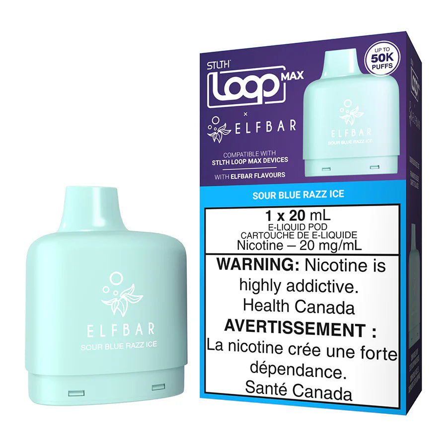 Stlth X Elf Bar Loop Max Pod Sour Blue Razz Ice 20mg/mL (Provincial)