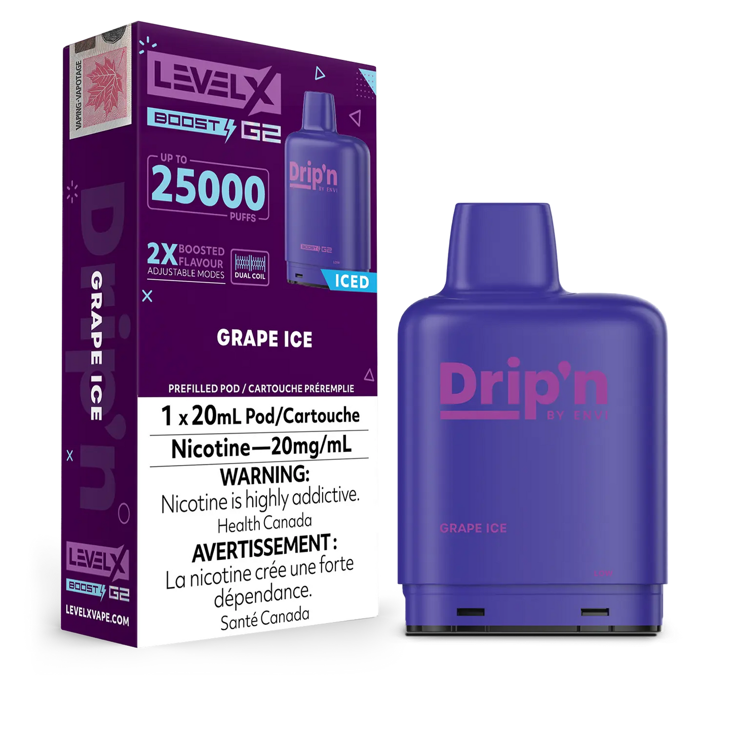 Level X Drip’n Boost G2 Pod Grape Ice 20ml (Provincial)