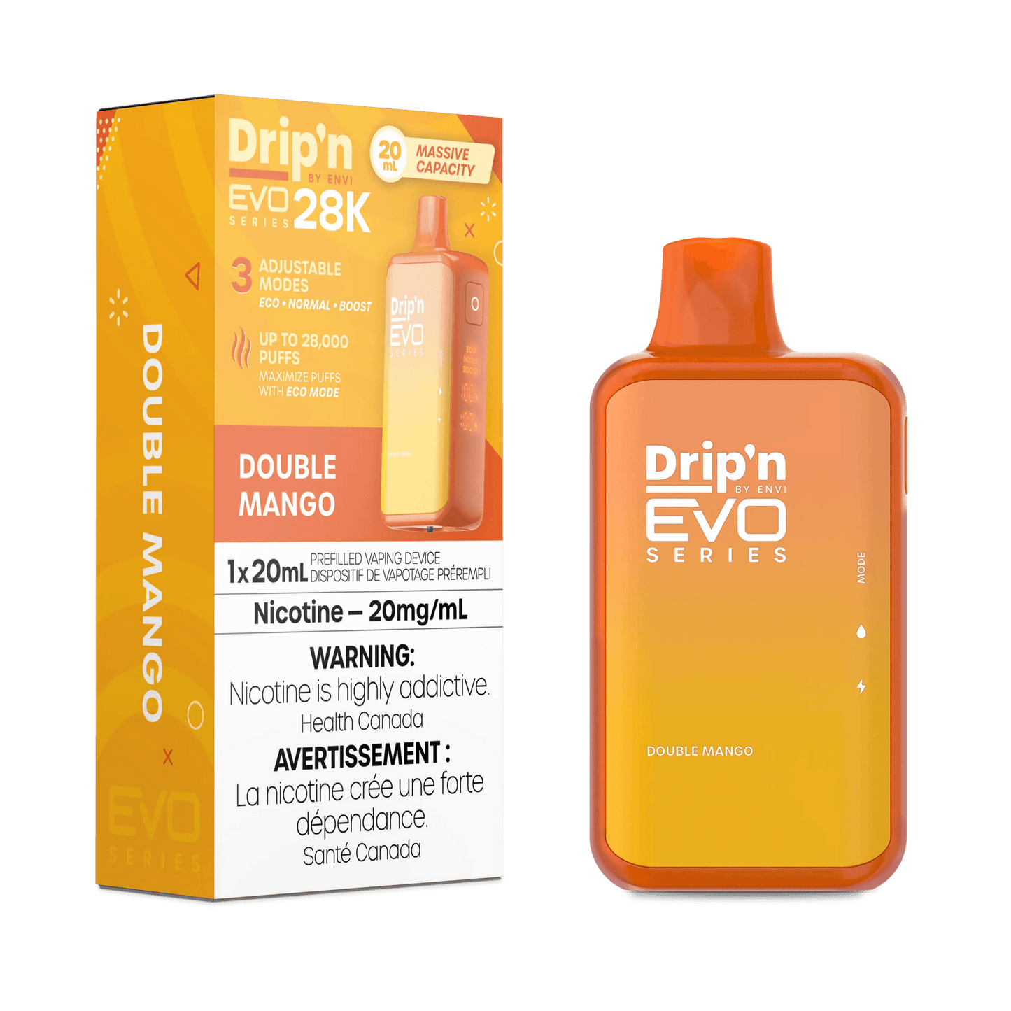 Drip’n EVO 28K Double Mango 20mg/mL disposable (Provincial)