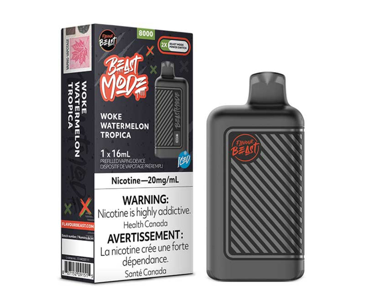 Flavour beast Mode 8K Woke Watermelon Tropica Iced 20mg/mL disposable