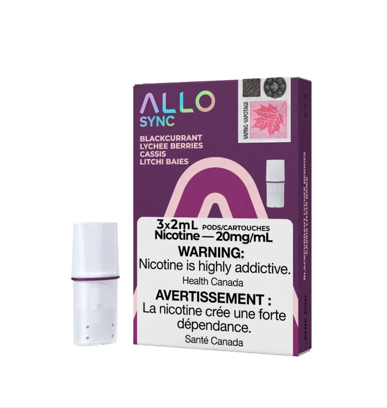 Allo sync pods Blackcurrant Lychee Berries 20mg/mL