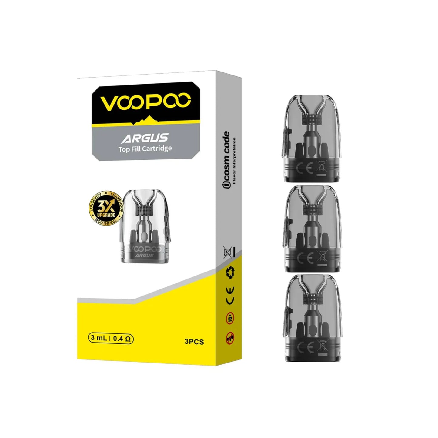 Voopoo Argus 0.4 ohm Top Fill Replacement pod 3mL