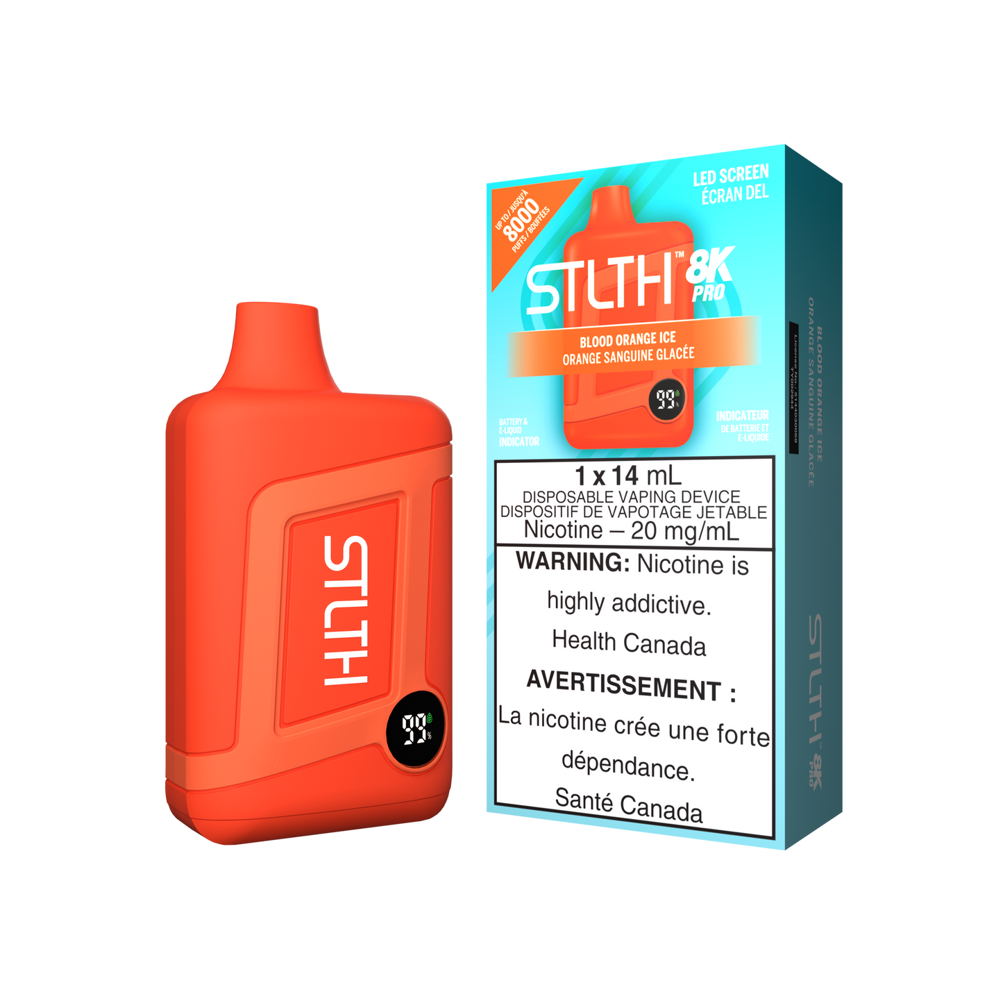 Stlth 8k Pro Blood Orange Ice 20mg/mL disposable (Provincial)