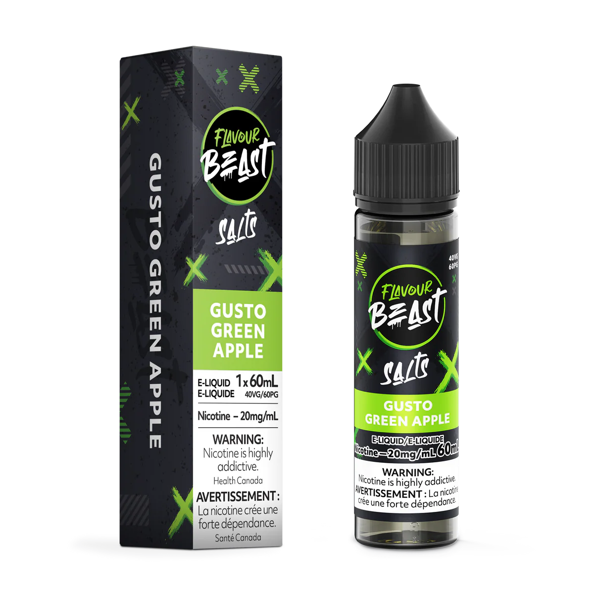 Flavour Beast e-liquid Gusto Green Apple 20mg/mL-60mL(Provincial)