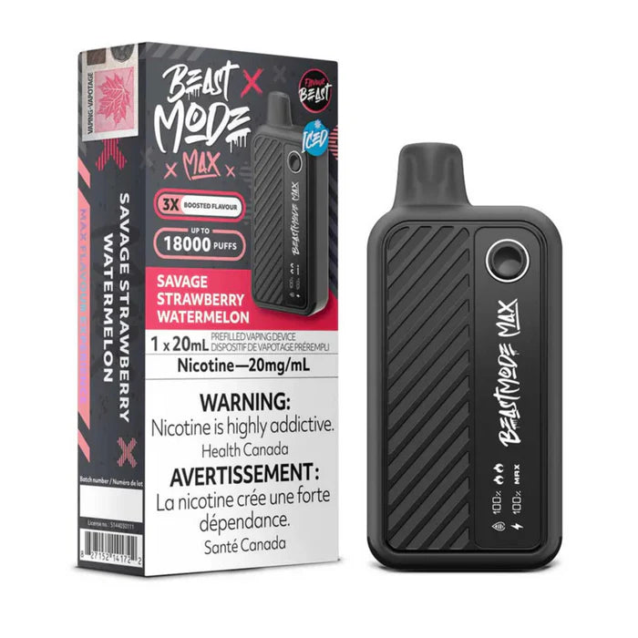 Flavour Beast Mode Max 18K Savage Strawberry Watermelon Iced 20 mg/mL disposable (Provincial)