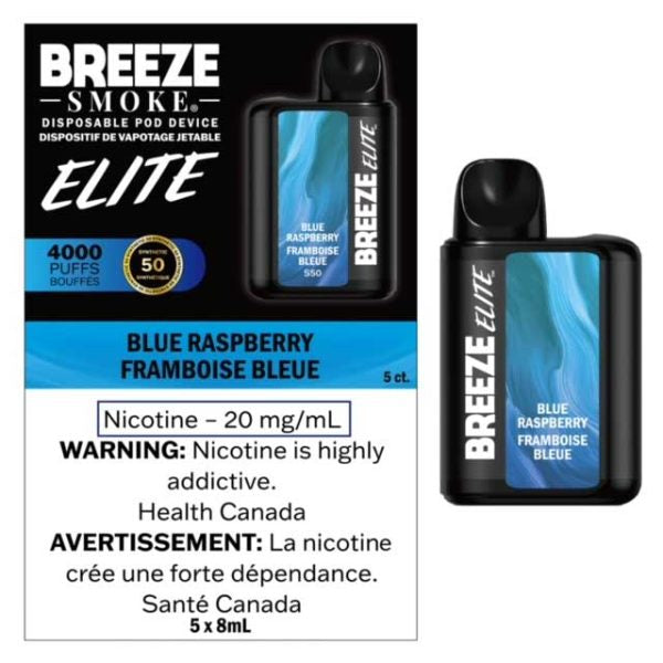Breeze Elite S50 4000 Blue Raspberry 20mg/mL disposable