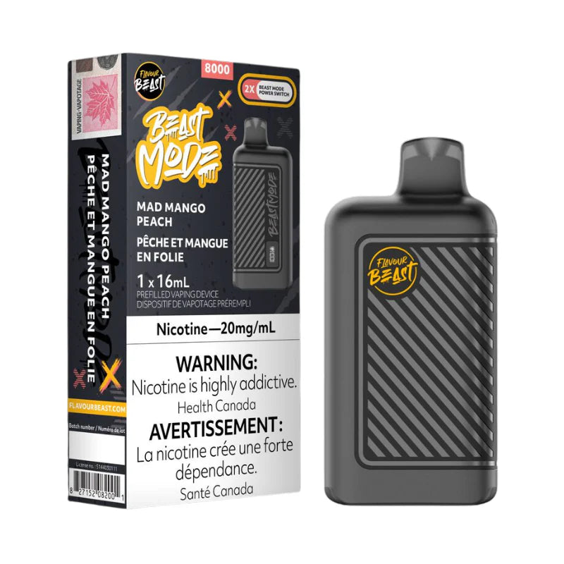 Flavour Beast Mode 8K Mad Mango Peach 20mg/mL disposable (Provincial)