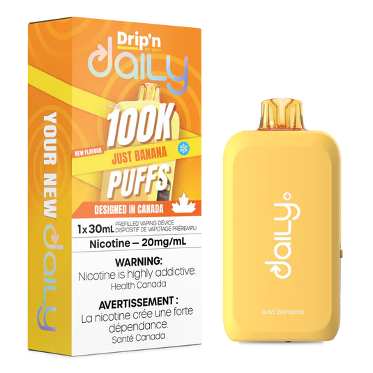 Drip’n Daily 100K Just Banana 20mg/mL Disposable (Provincial)