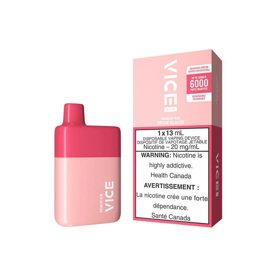 Vice box 6000 Peach Ice 20mg/mL disposable (Provincial)