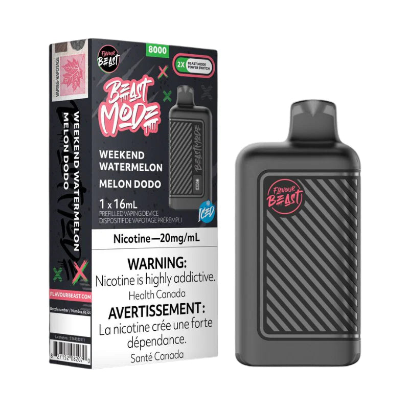 Flavour Beast Mode 8K Weekend Watermelon Iced 20mg/mL disposable (Provincial)