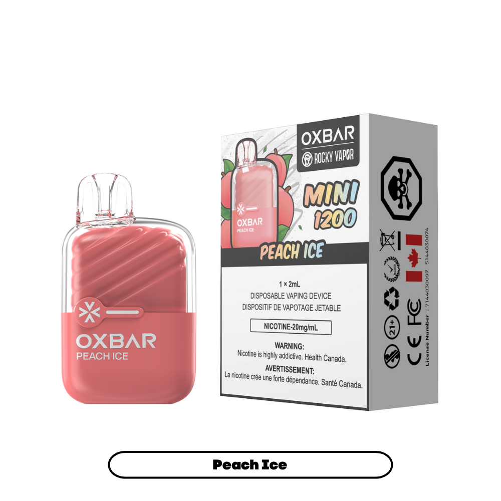 Oxbar Mini 1200 Peach Ice 20mg/mL disposable (Provincial)