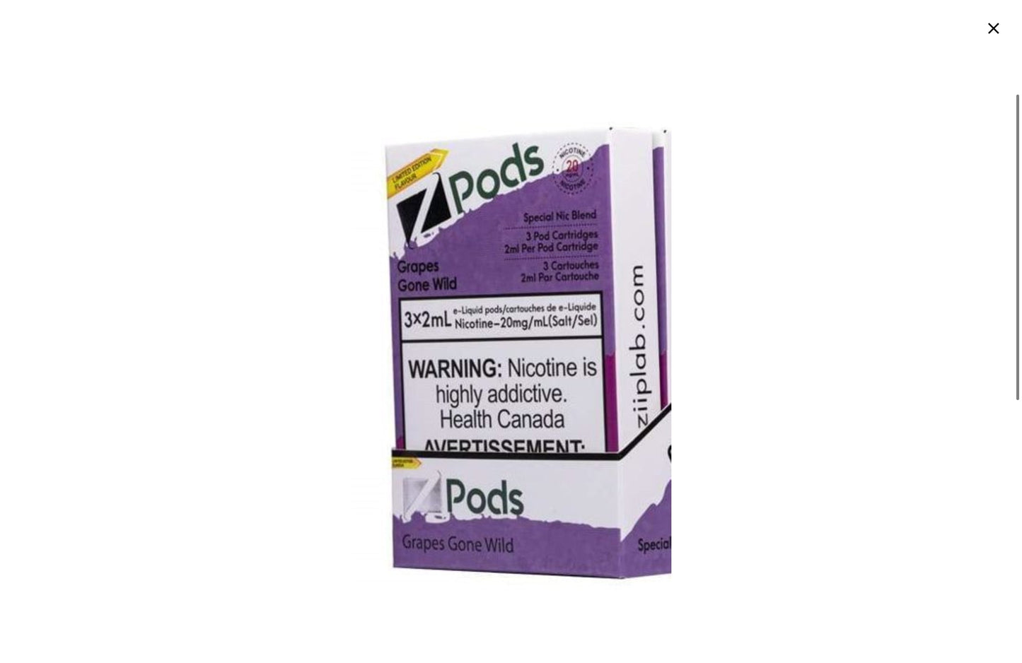 Zpods Grapes Gone Wild 20mg/mL (Provincial)