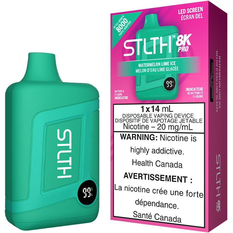 Stlth 8kpro Watermelon Lime Ice 20mg/mL disposable (Provincial)