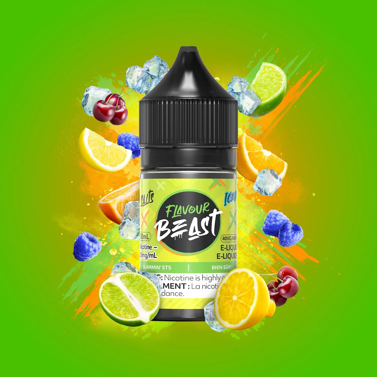 Flavour Beast e-liquid Slammin’ STC Ice 10mg/mL-30mL (Provincial)