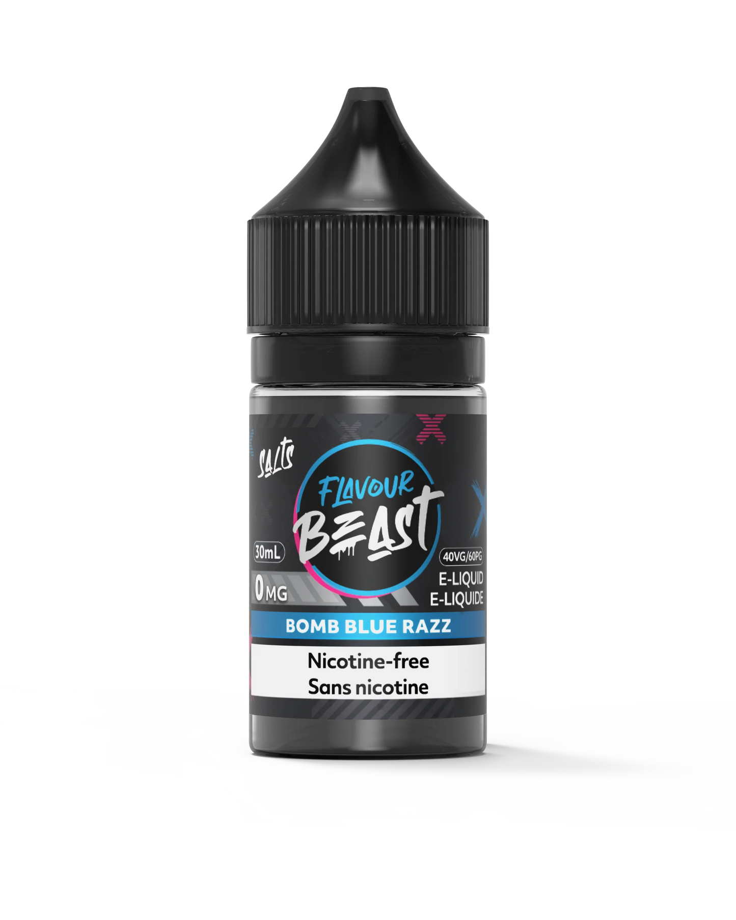 Flavour Beast e-liquid Bomb Blue Razz 0mg/mL-30mL (Provincial)