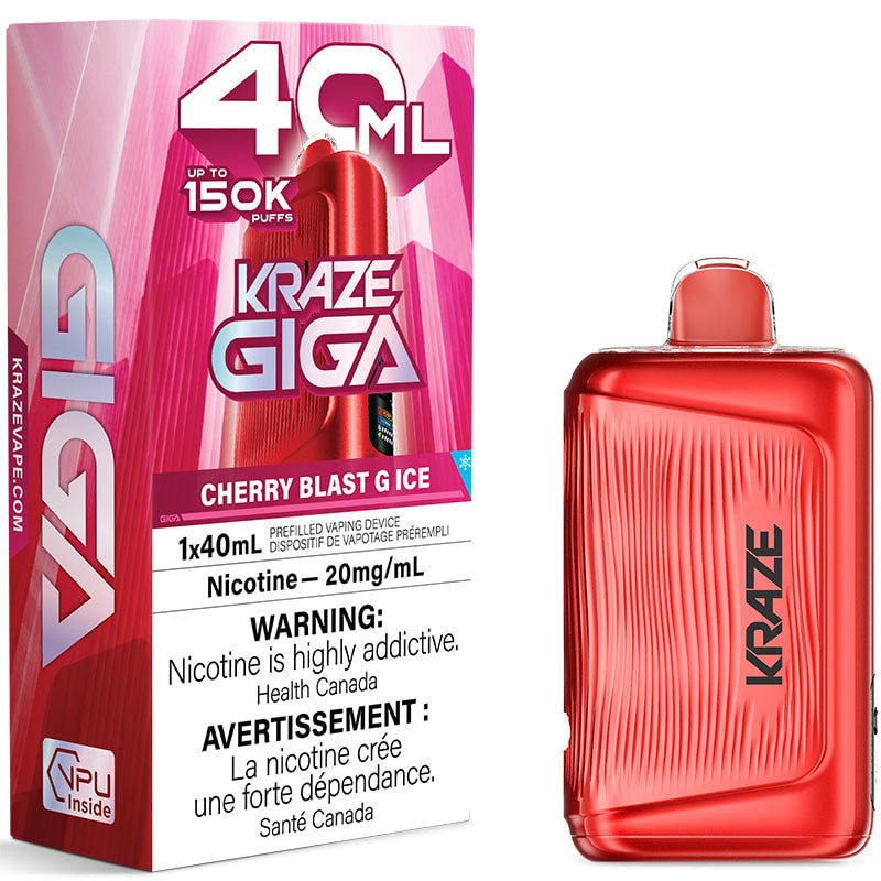 Kraze Giga 150k Cherry Blast G Ice 20mg/mL (Provincial)