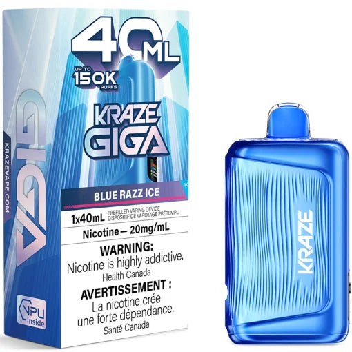 Kraze Giga 150k Blue Razz Ice 20mg/mL (Provincial)
